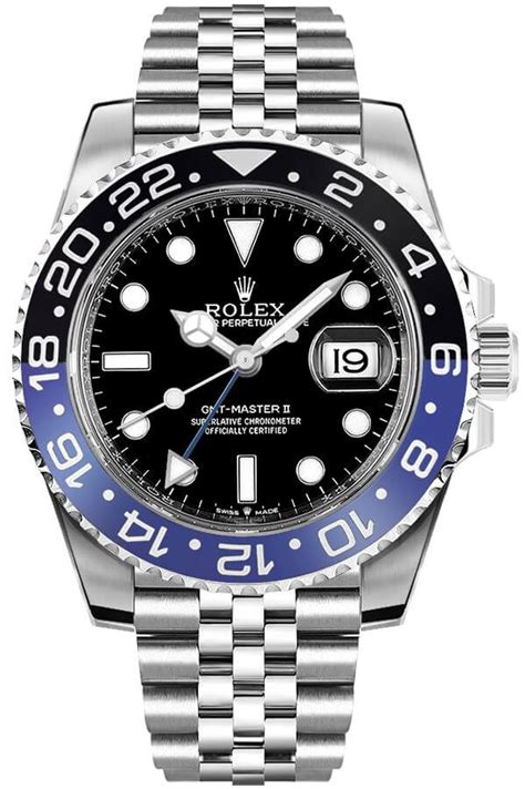 rolex men's gmt-master ii batman jubilee watch 126710blnr-0002|rolex batgirl 126710blnr.